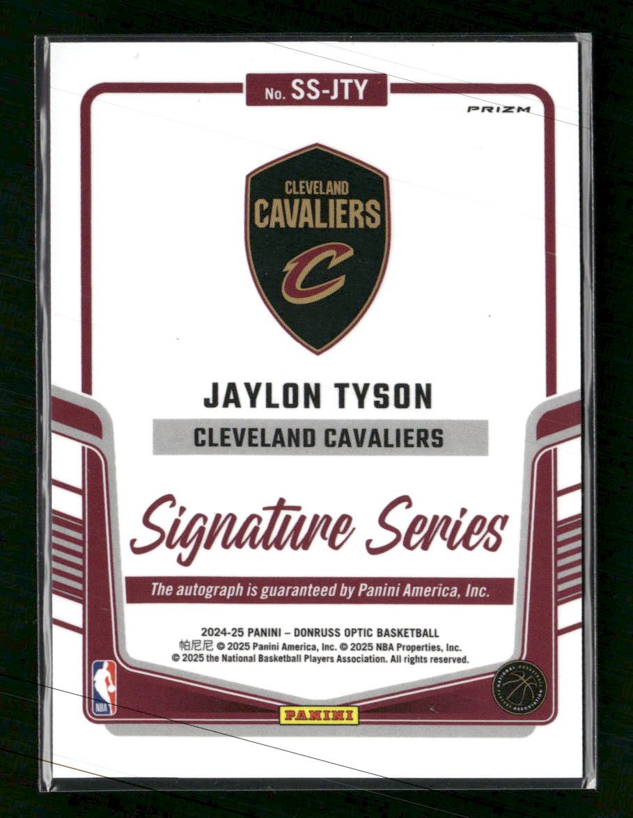 2024-25 Donruss Optic Signature Series Jaylon Tyson Auto #SS-JTY