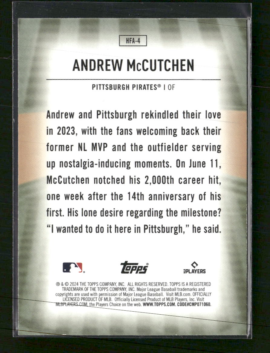 2024 Topps Home Field Advantage Andrew McCutchen #HFA-4