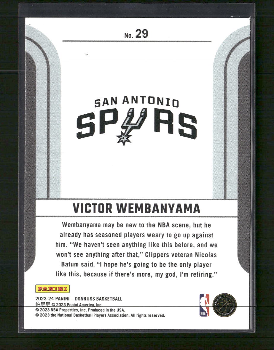 2023-24 Donruss Franchise Features Victor Wembanyama #29