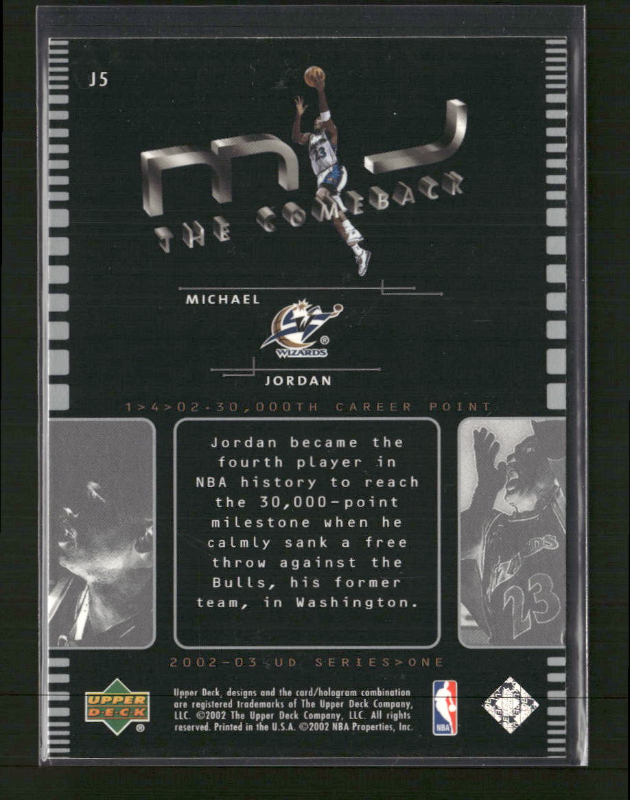 2002-03 Upper Deck MJ The Comeback Michael Jordan #J5