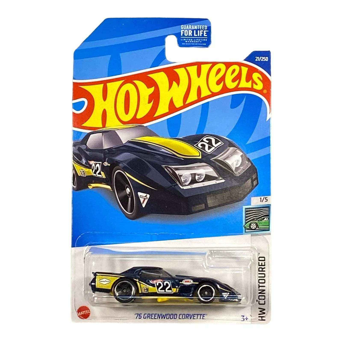 Hot Wheels '76 Greenwood Corvette - Contoured Series 1/5