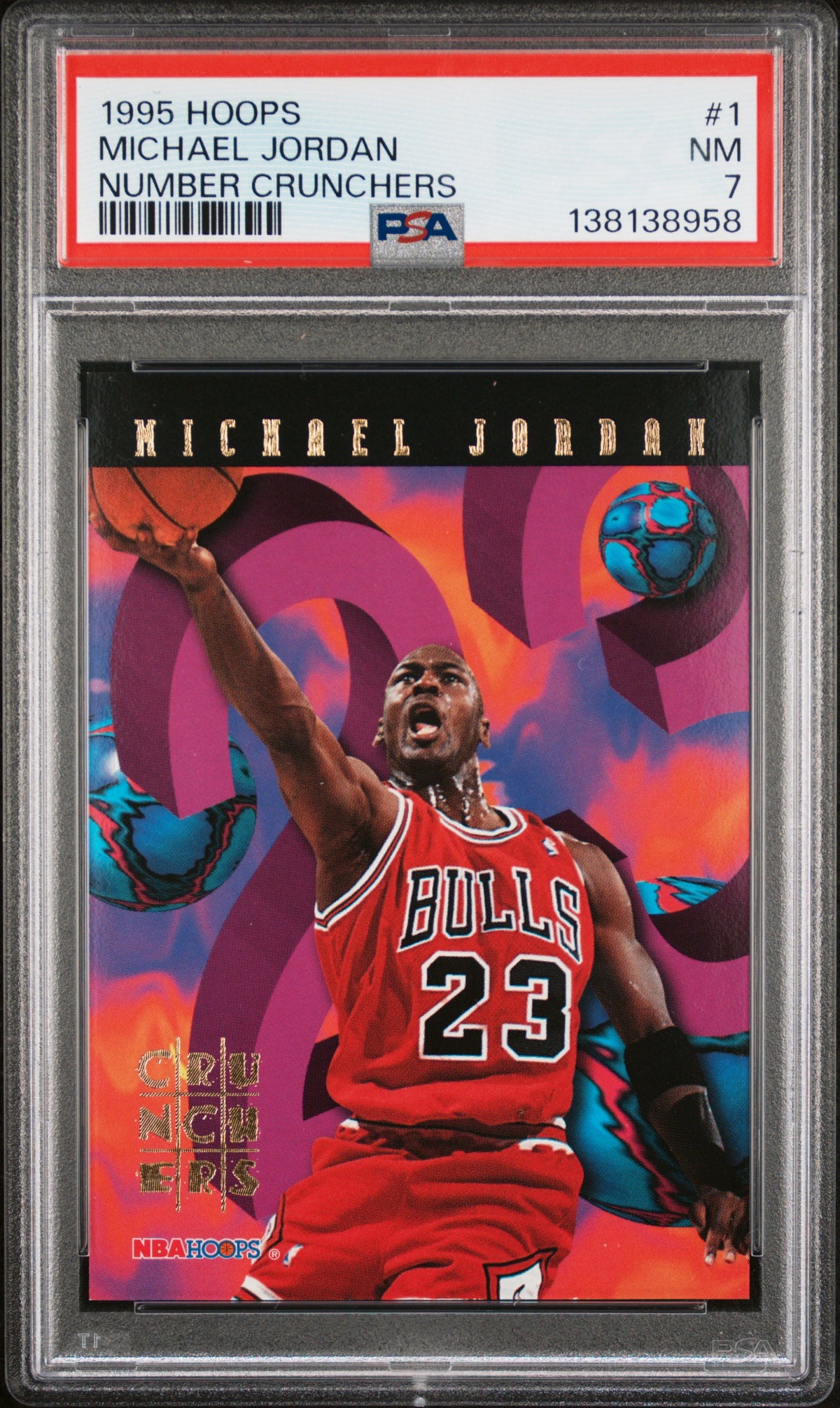 1995 Hoops Number Crunchers Number Crunchers Michael Jordan 7 PSA #1