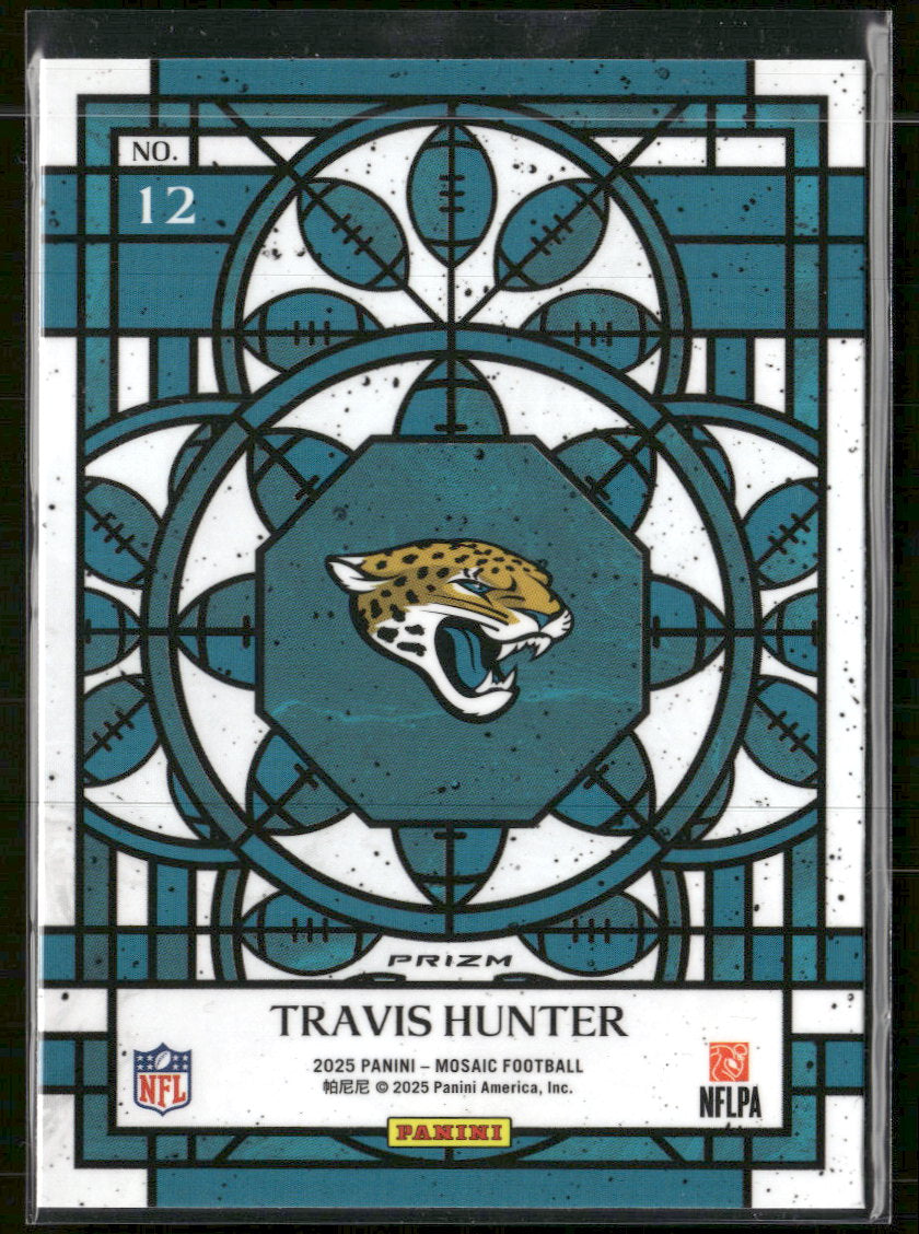 2025 Panini Mosaic Stained Glass Oversized Travis Hunter #12