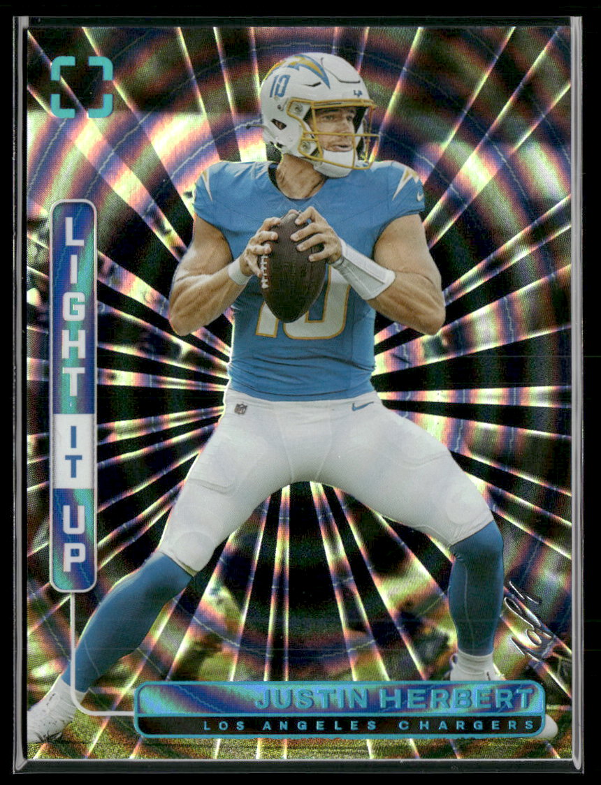 2025 Panini Photogenic Light It Up Black Justin Herbert #/1 #13