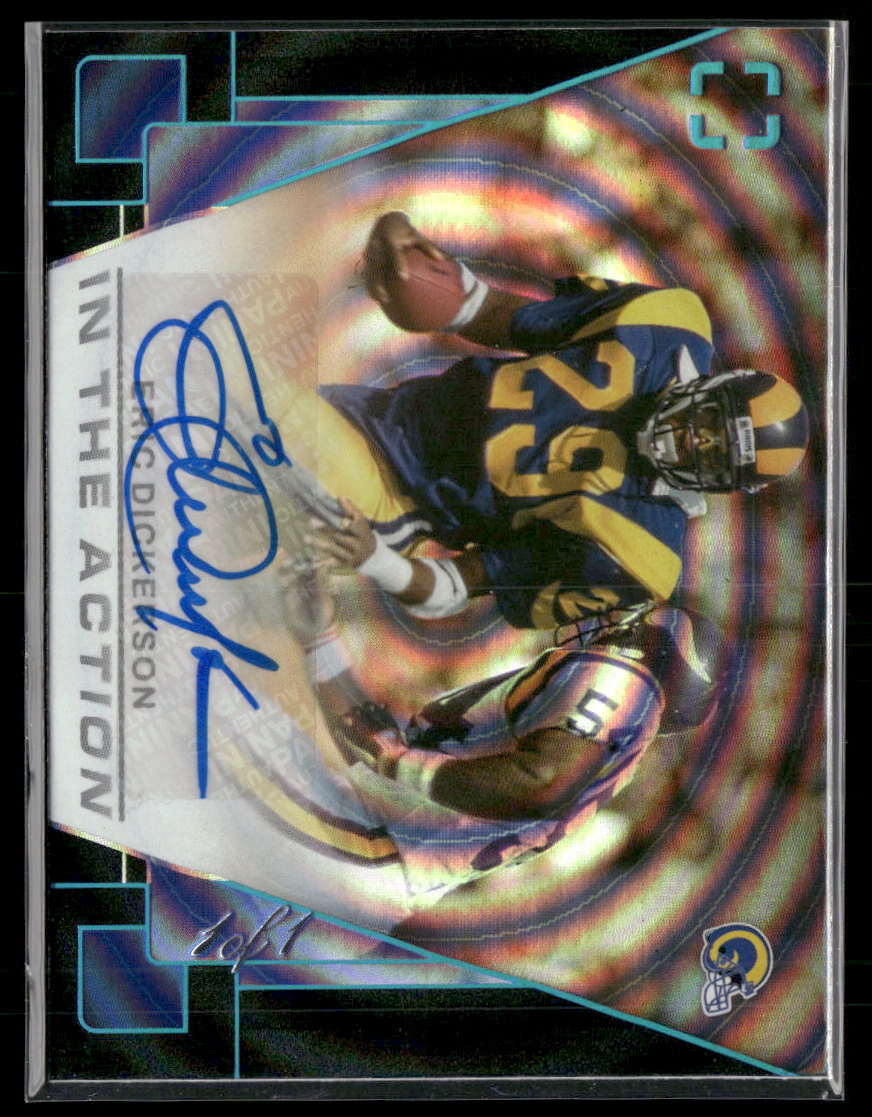 2025 Panini Photogenic In The Action Auto Black Eric Dickerson #/1 #ITA-ECD