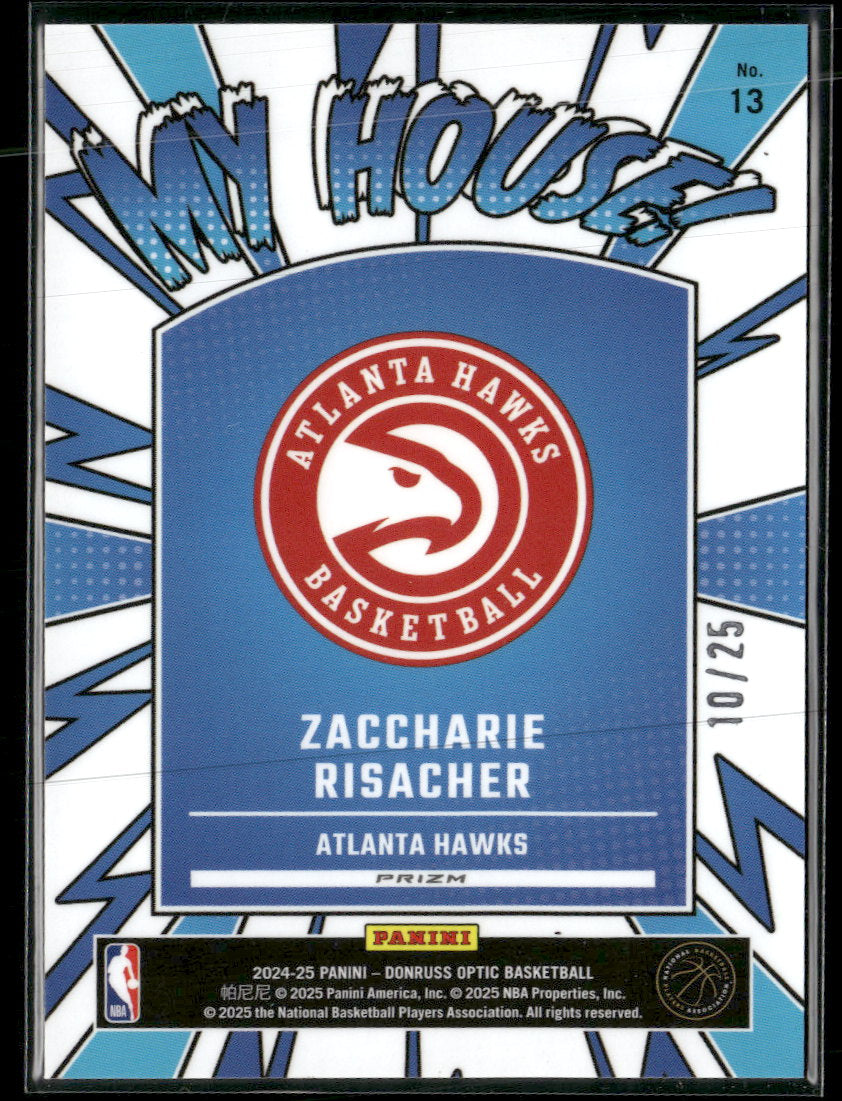 2024-25 Donruss Optic My House Pink Zaccharie Risacher #/25 #13