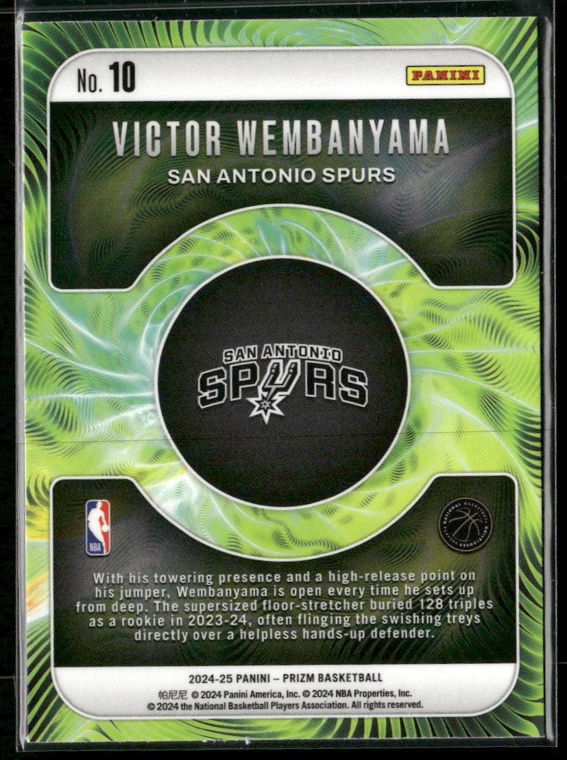 2024-25 Panini Prizm Fractal Victor Wembanyama #10