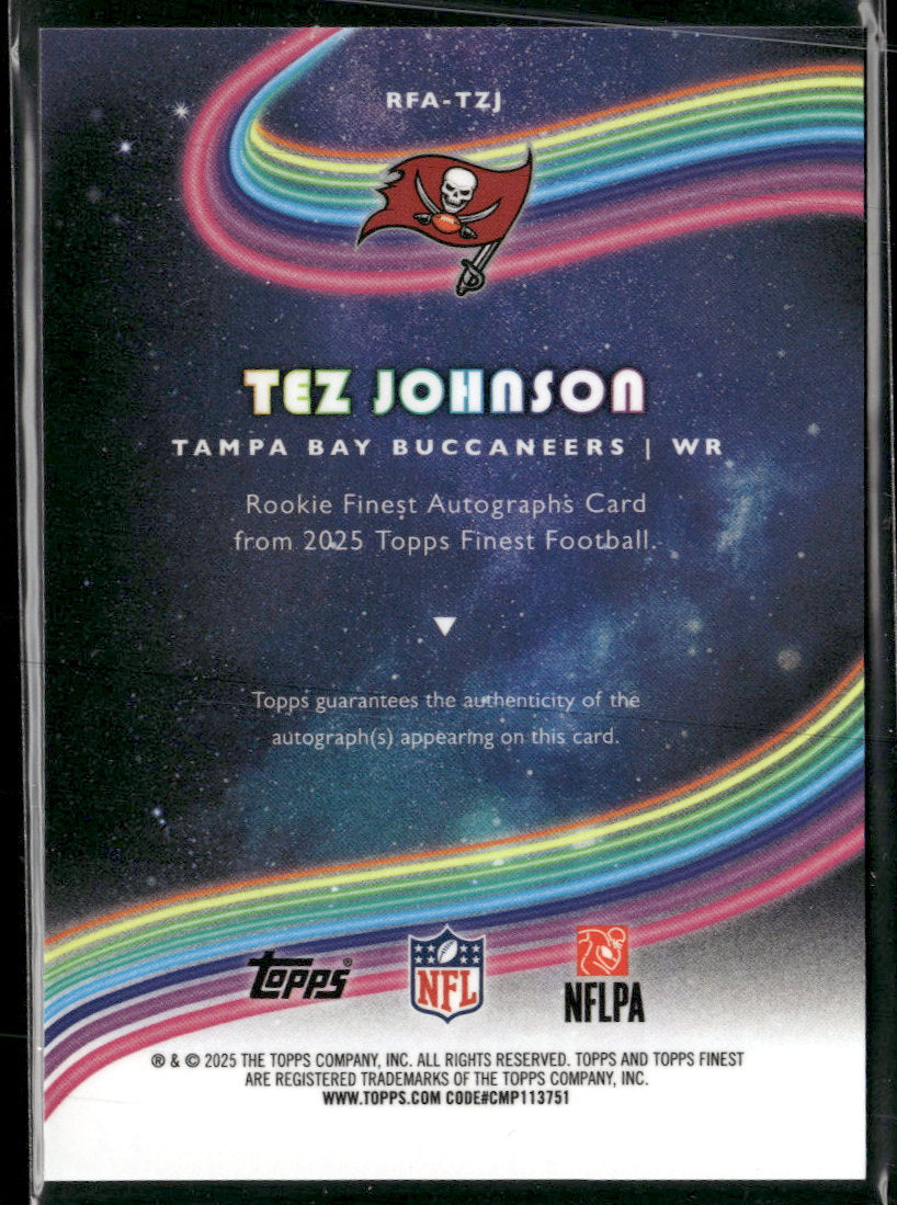 2025 Finest Rookie Finest Autographs Tez Johnson Auto #RFA-TZJ