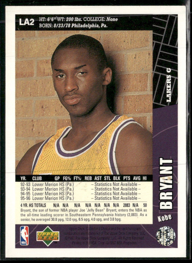 1996-97 Collector's Choice Kobe Bryant Rookie #267