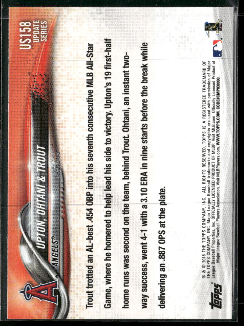 2018 Topps Update Next Stop, Stardom (J Upton / S Ohtani / M Trout) #US158