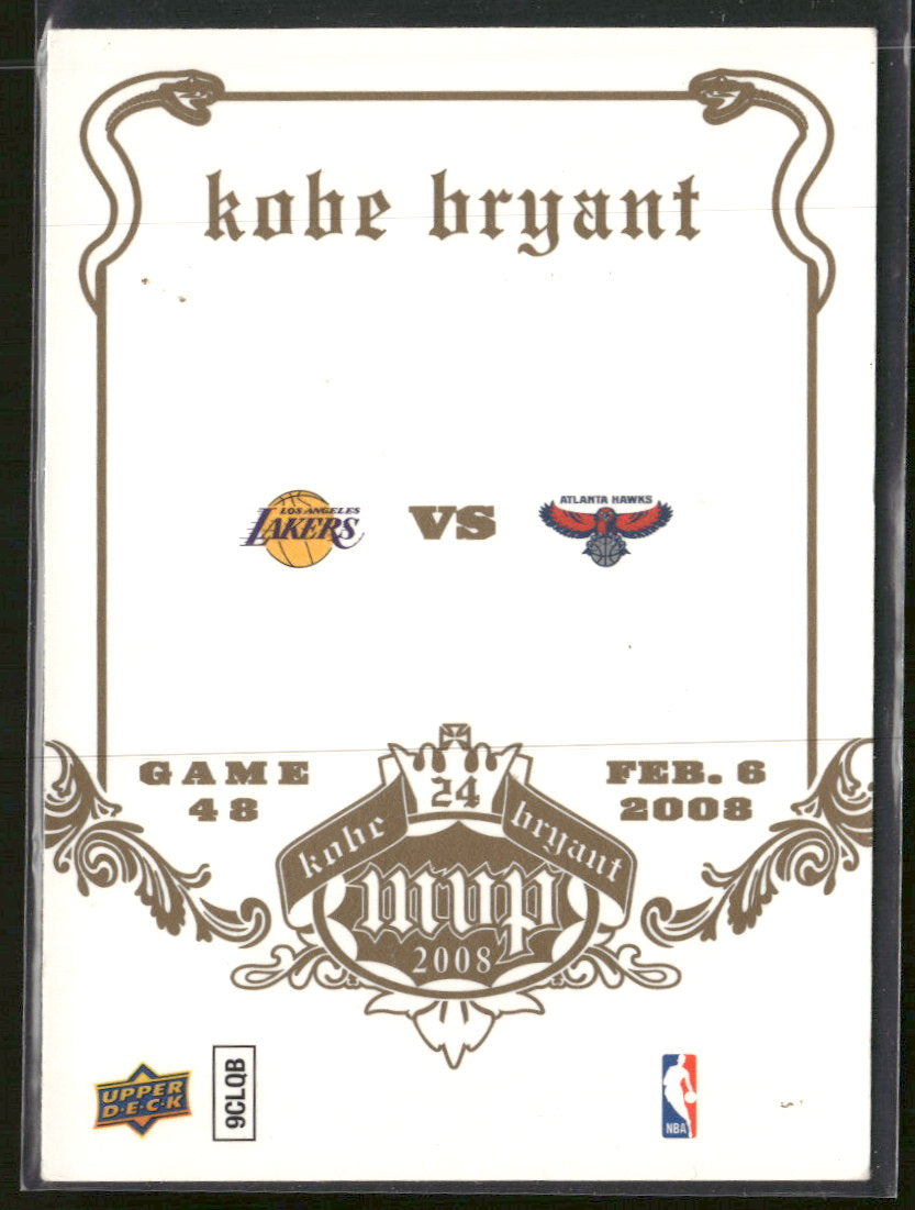 2008-09 Upper Deck MVP White Board Kobe Bryant #48