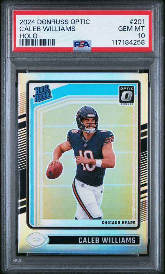2024 Panini Donruss Optic Holo Caleb Williams 10 PSA #201