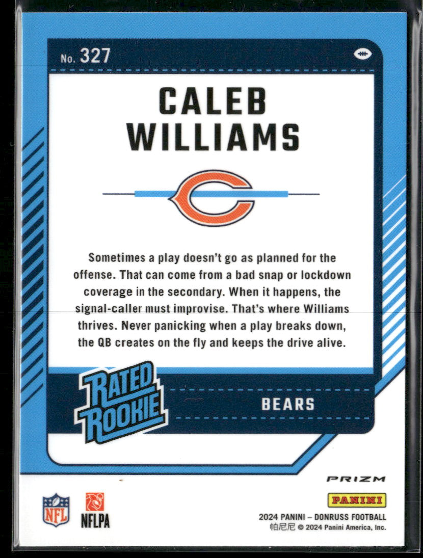 2024 Donruss Optic Rated Rookies Preview Pink Caleb Williams Rookie #327