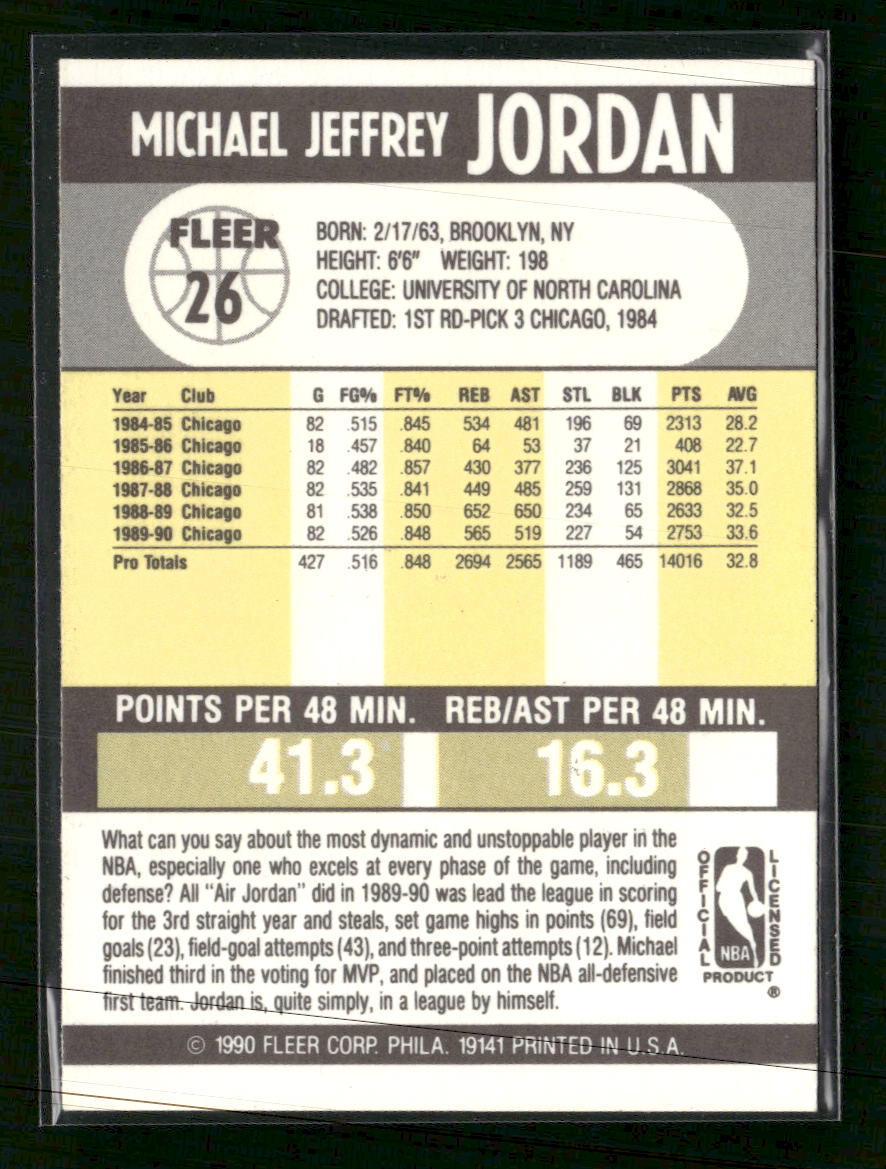 1990-91 Fleer Michael Jordan #26