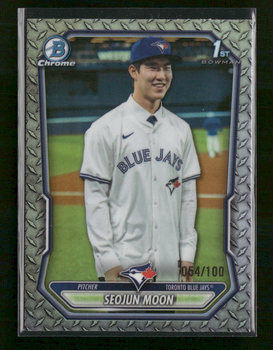 2026 Bowman Chrome Prospects Steel Metal Refractor Seojun Moon #/100 #BCP-127