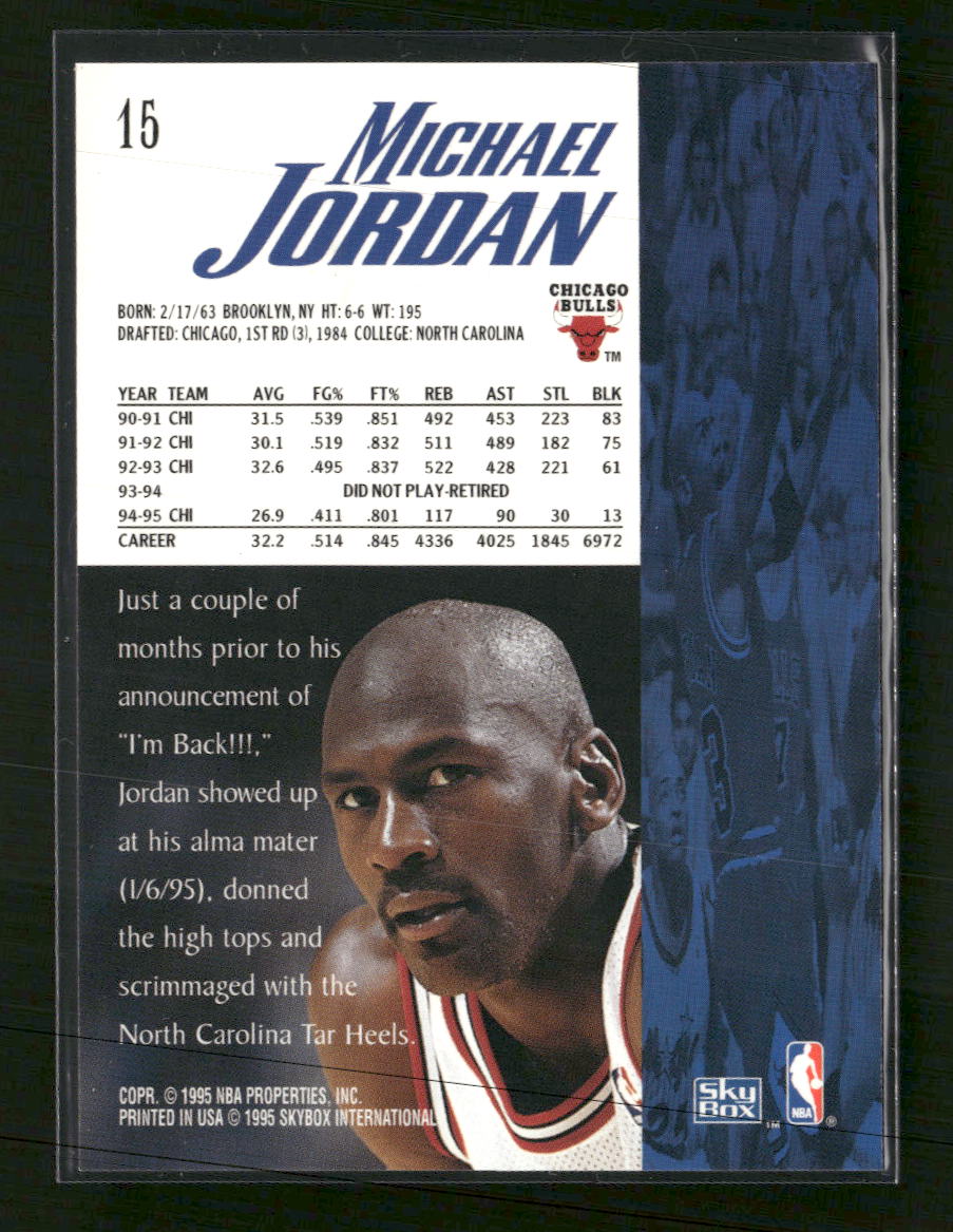 1995-96 SkyBox Premium Michael Jordan #15