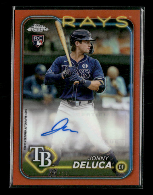 2024 Topps Chrome Update Autographs Orange Refractor /25 Jonny Deluca