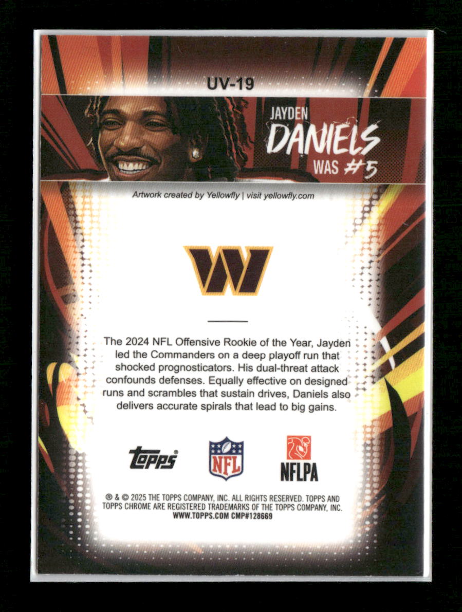 2025 Topps Chrome Ultra-Violet All-Stars Jayden Daniels #UV-19