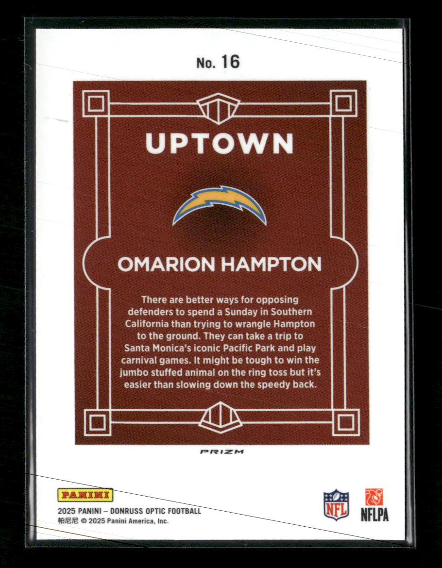 2025 Donruss Optic Uptown Omarion Hampton #16