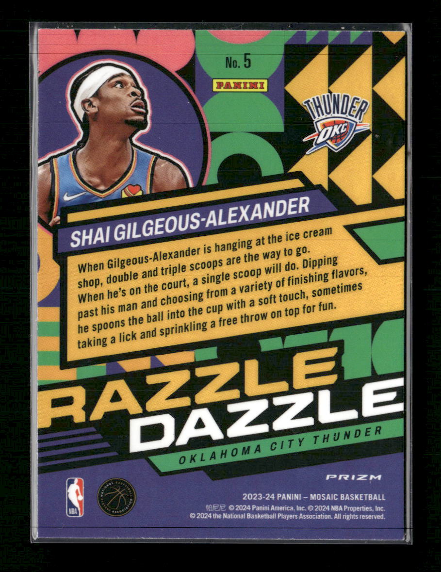 2023-24 Panini Mosaic Razzle Dazzle Shai Gilgeous-Alexander #5