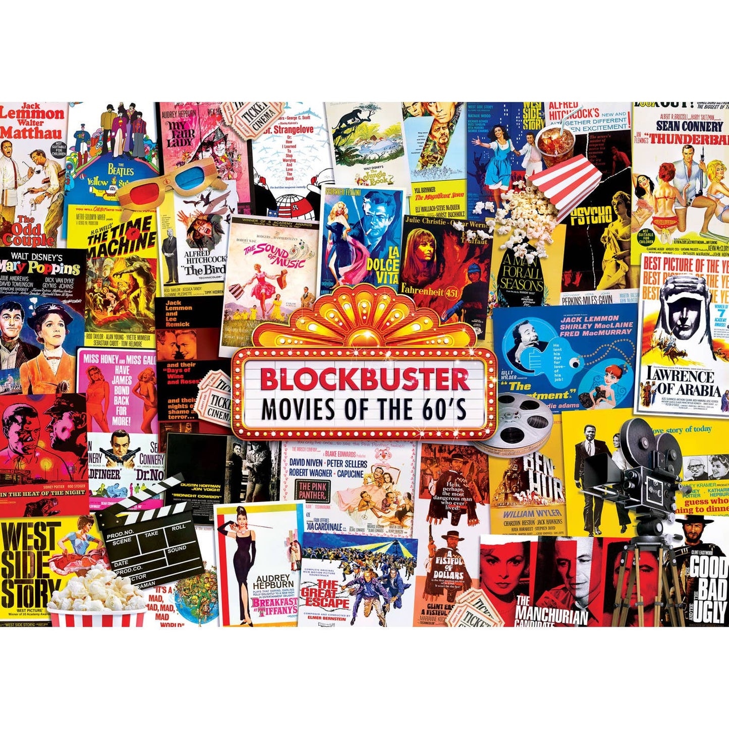 Blockbusters Movies of the 60’s 1000 Piece Puzzle by Masterpieces