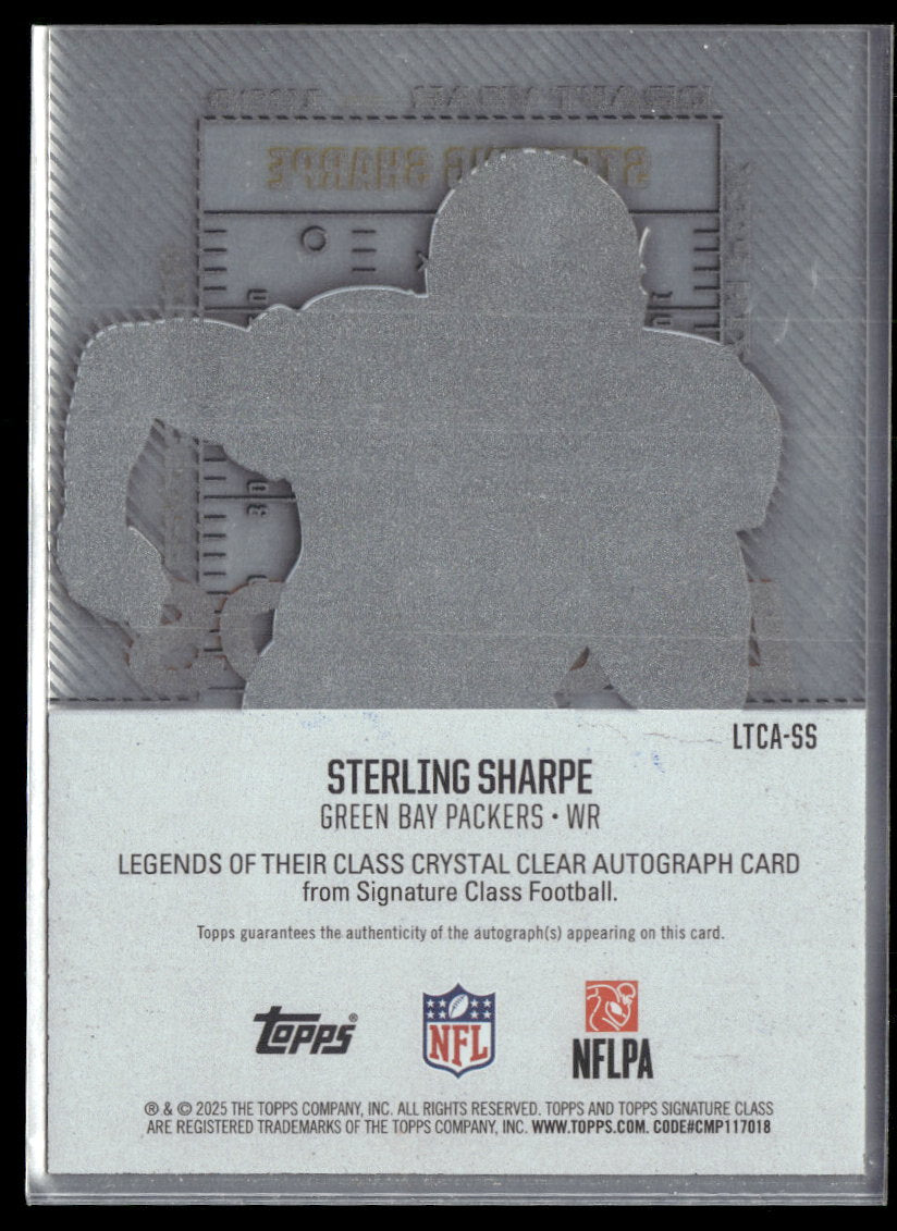 2025 Topps Legends Of Their Class Crystal Clear Auto Sterling Sharpe #LTCA-SS