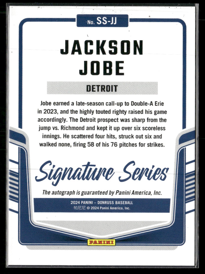 2024 Donruss Signature Series Red Jackson Jobe #/99 Auto #SS-JJ