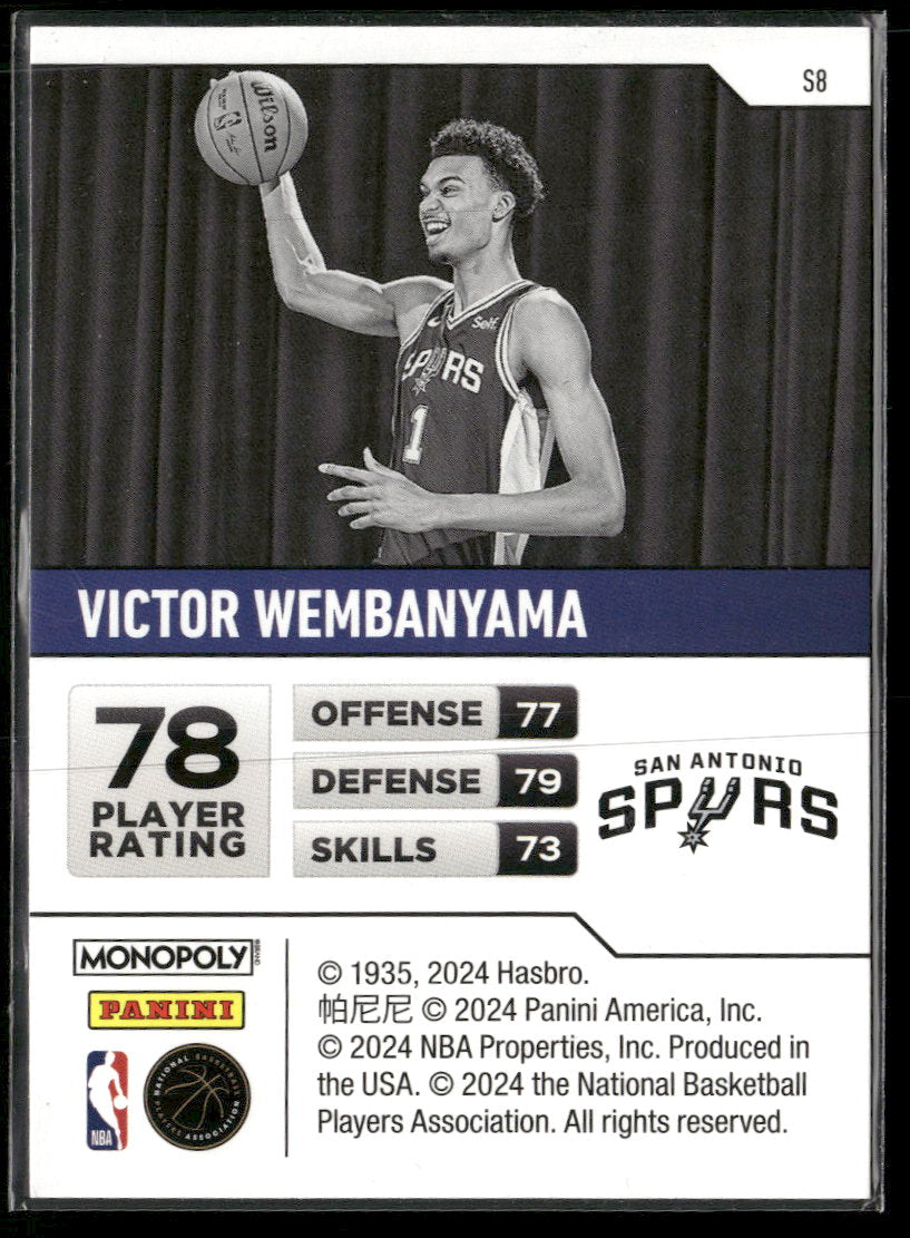 2023-24 Panini Prizm Monopoly Starter Deck Victor Wembanyama #S8