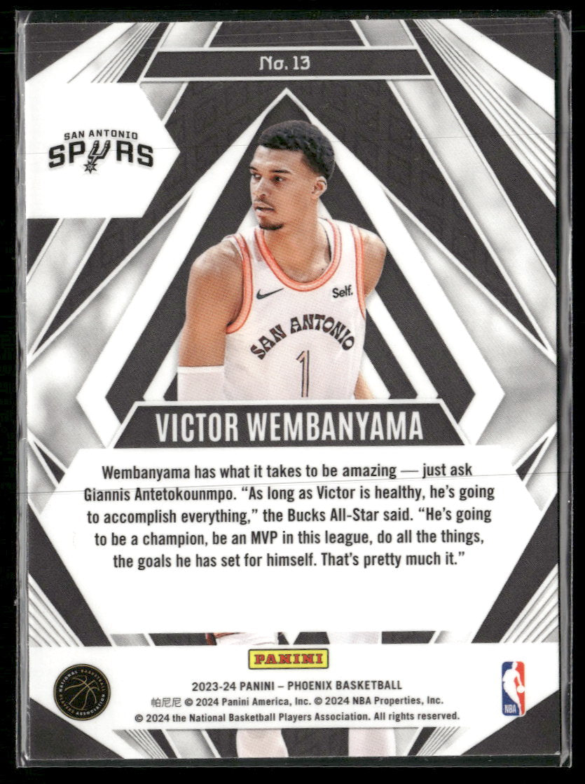 2023-24 Panini Phoenix Paragon Victor Wembanyama #13