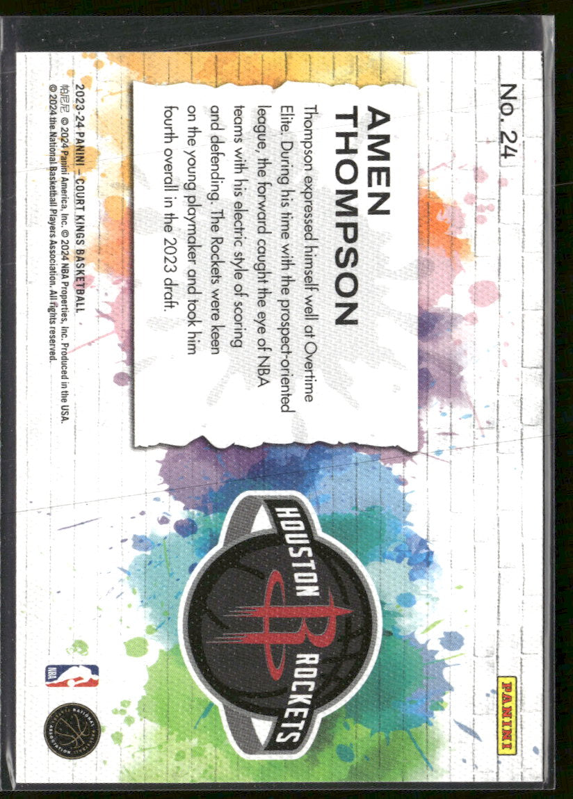2023-24 Panini Court Kings Self Expression Amen Thompson #24