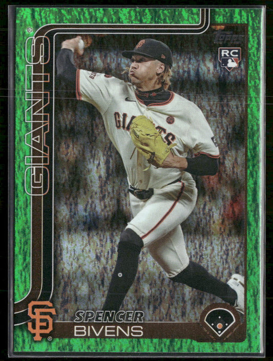 2025 Topps Green Rainbow Foil Spencer Bivens Rookie #/99 #537