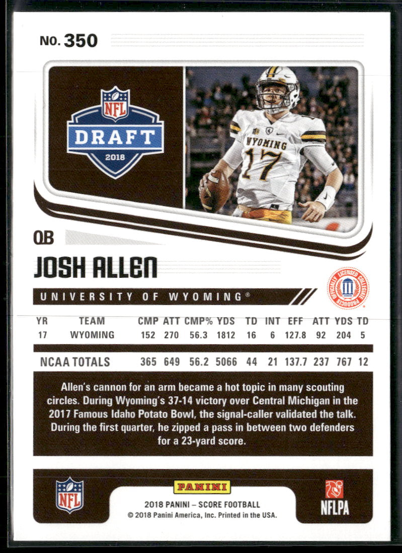 2018 Score Josh Allen #350