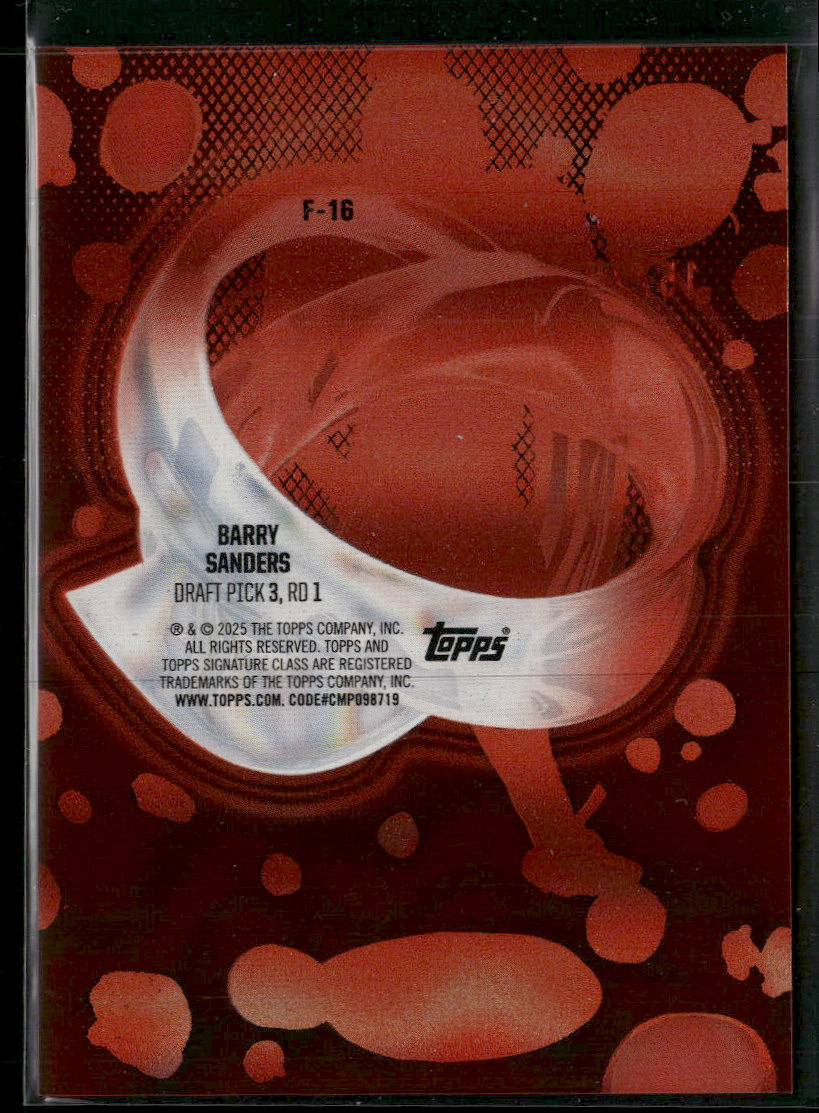 2024 Topps Signature Class Fluidity Red Barry Sanders #/25 #F-16