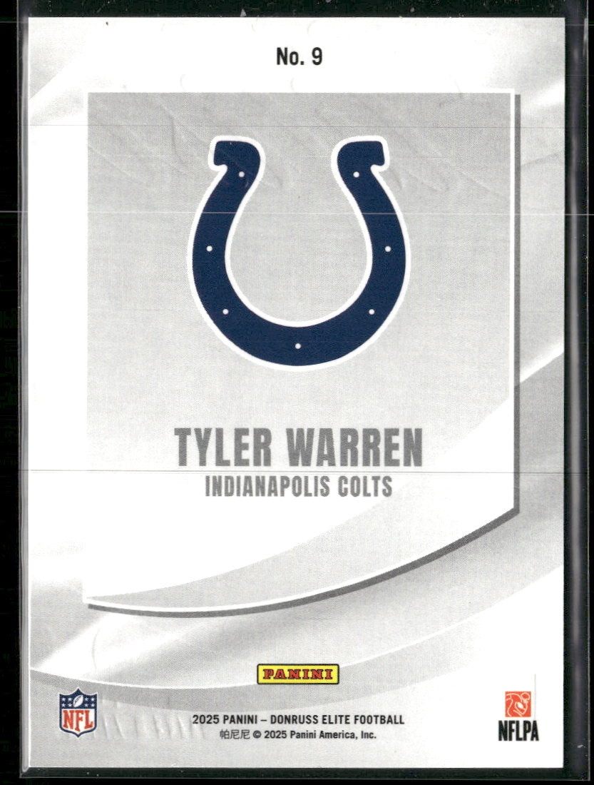2025 Donruss Elite Rookie Elitist Blue Tyler Warren #/75 #9