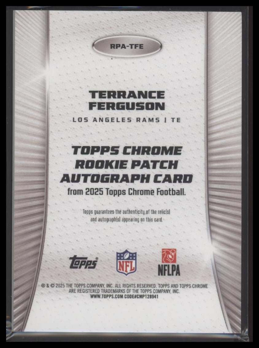 2025 Topps Chrome Rookie Patch Autographs Orange Refractor Terrance Ferguson /25