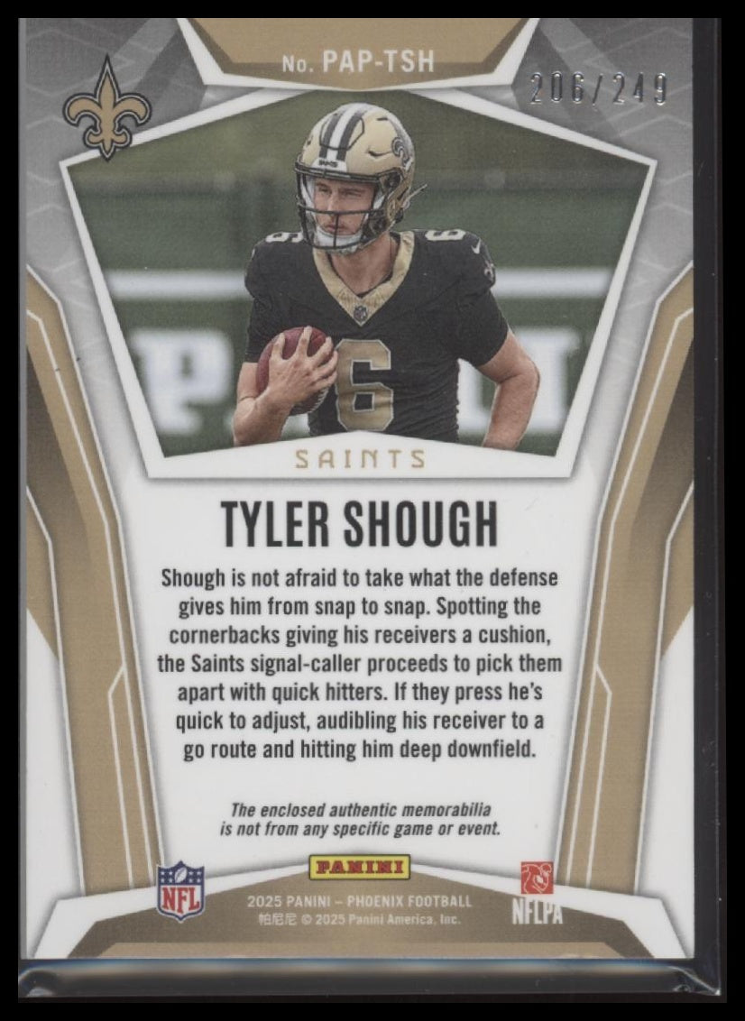 2025 Panini Phoenix Pandora Patch Red Prizm /249 Tyler Shough #PAP-TSH