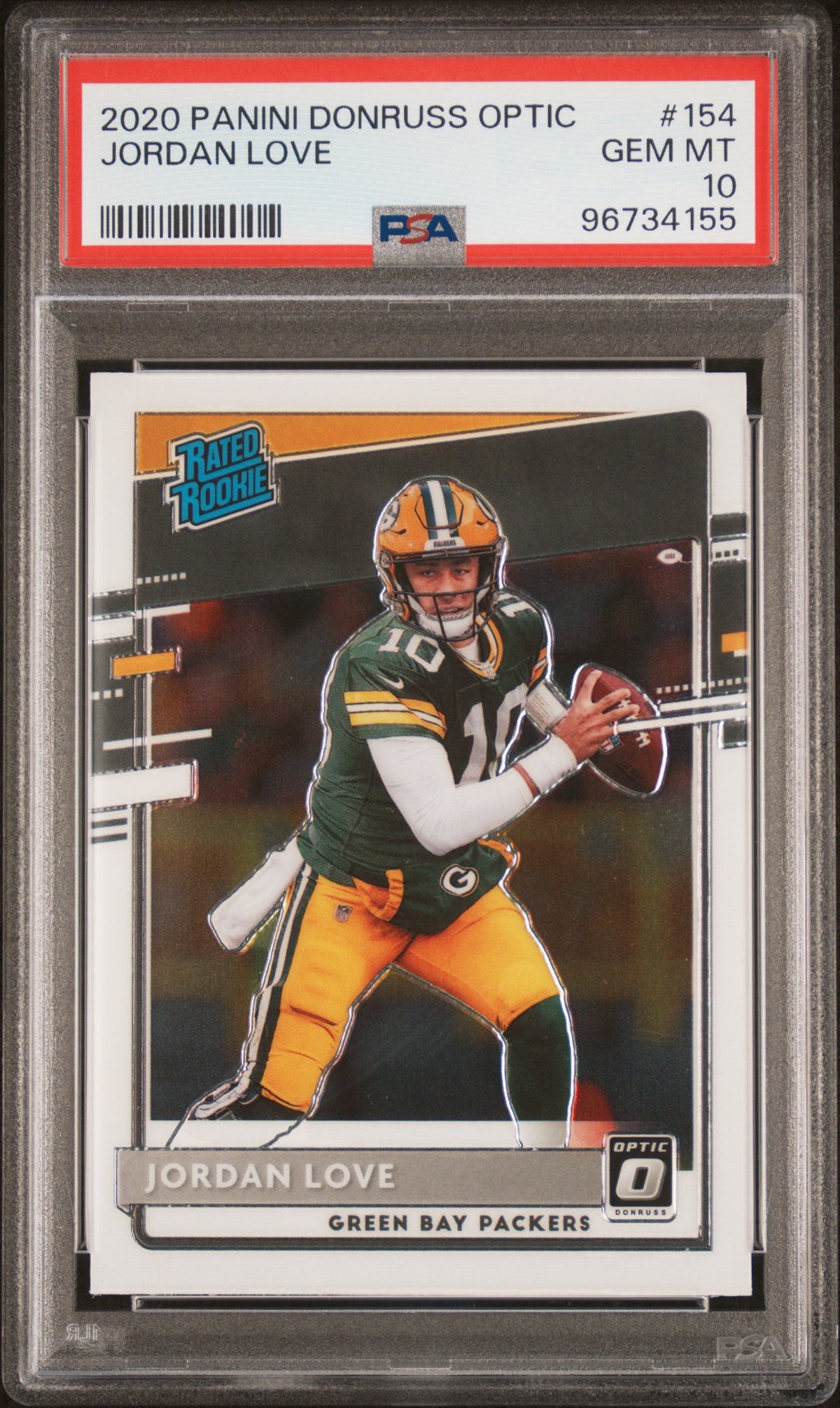 2020 Panini Donruss Optic Jordan Love 10 PSA #154