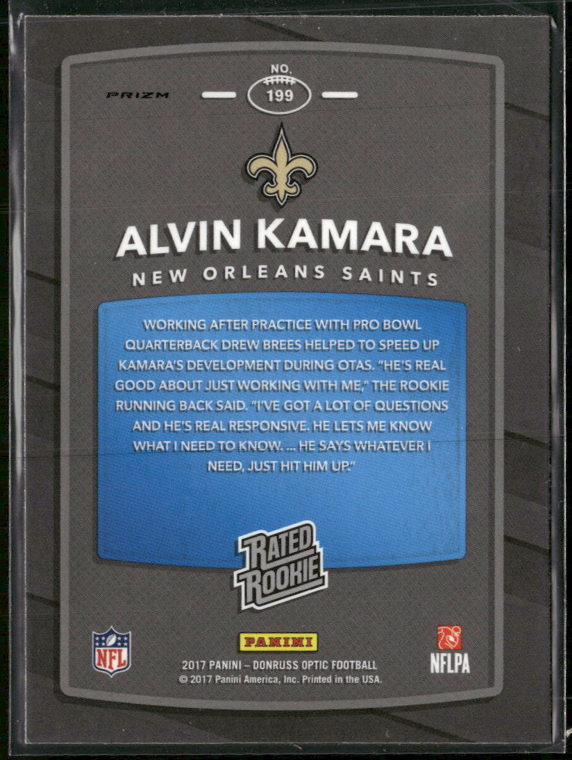 2017 Donruss Optic Red and Yellow Alvin Kamara Rookie #199