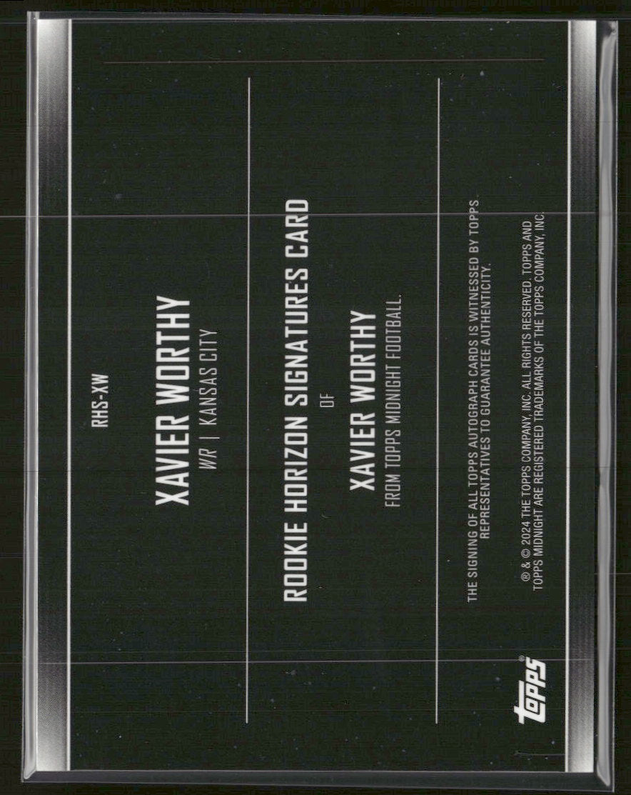 2024 Topps Midnight Rookie Horizon Signatures Xavier Worthy Auto #RHS-XW