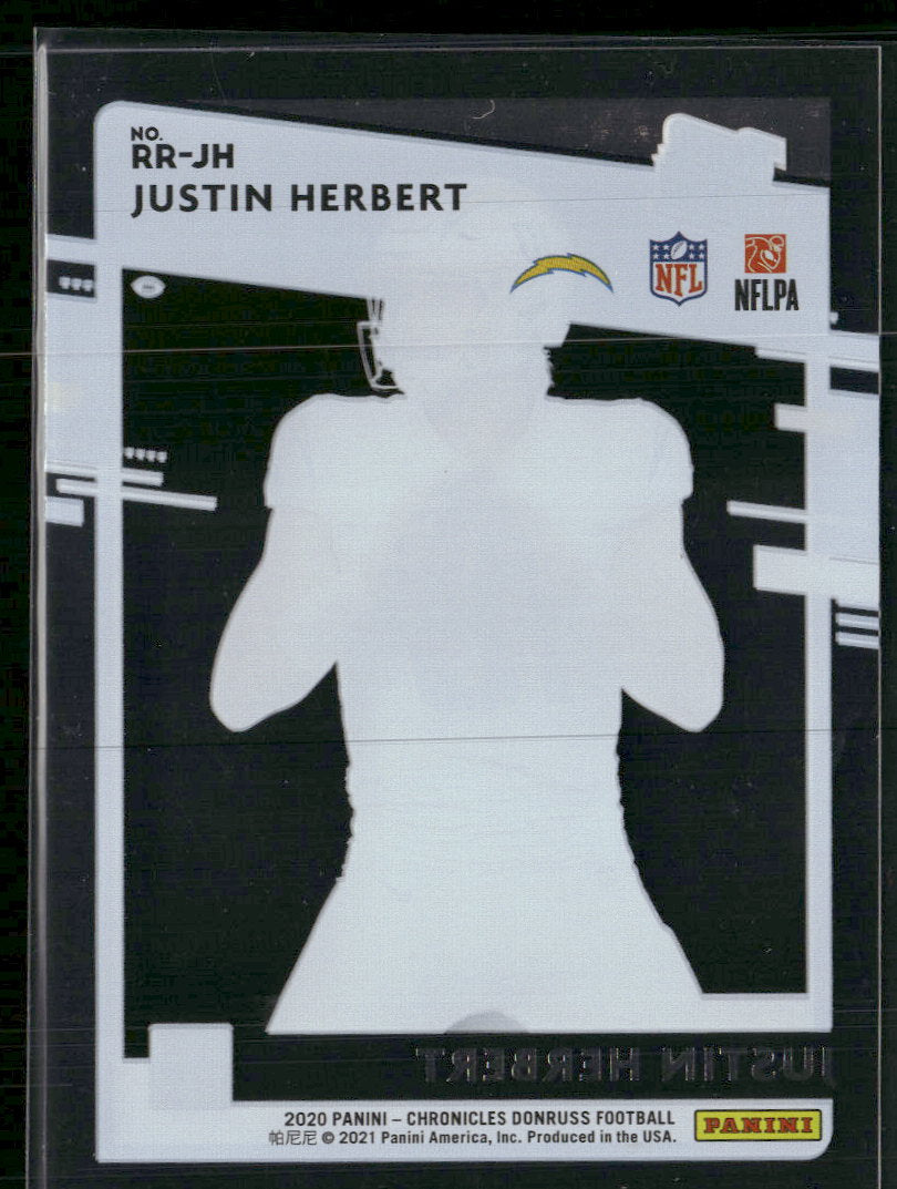 2020 Panini Chronicles Clearly Donruss Rated Rookies Justin Herbert #RR-JH
