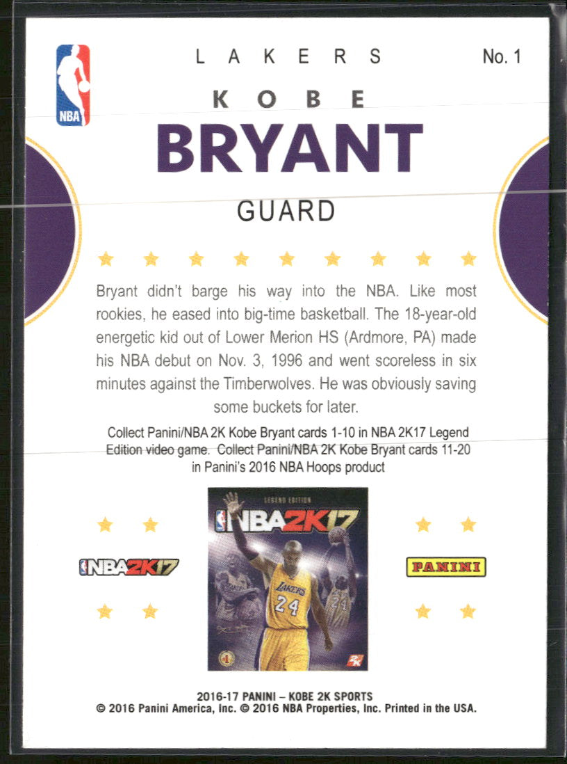 2016 NBA 2K17 Kobe Bryant Tribute Kobe Bryant #1