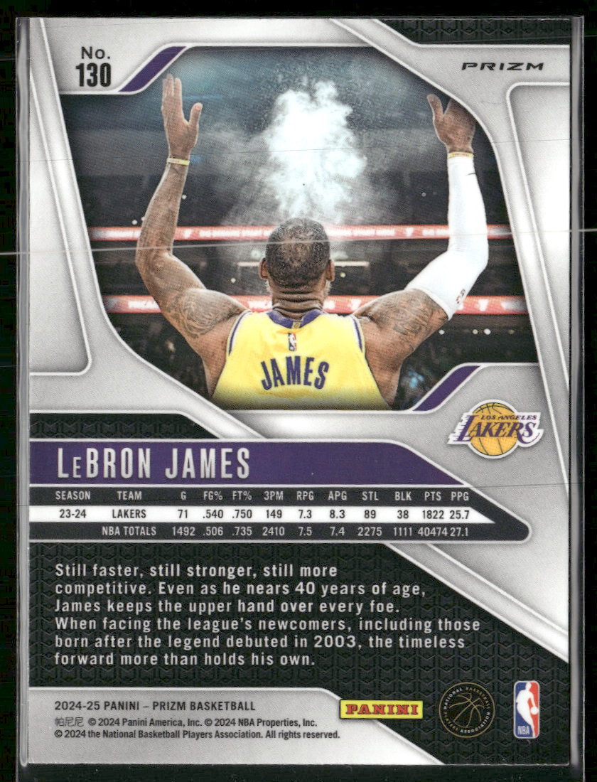 2024-25 Panini Prizm Prizms Green Ice LeBron James #130