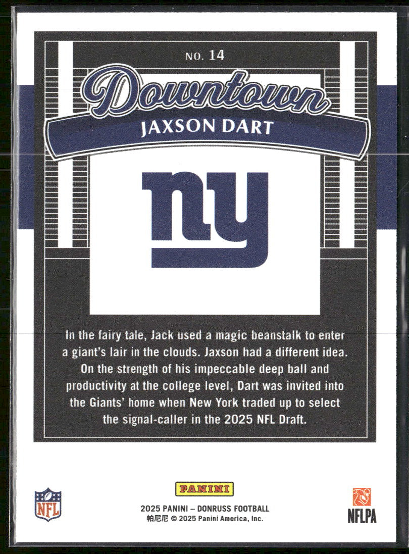 2025 Donruss Downtown! Jaxson Dart #14