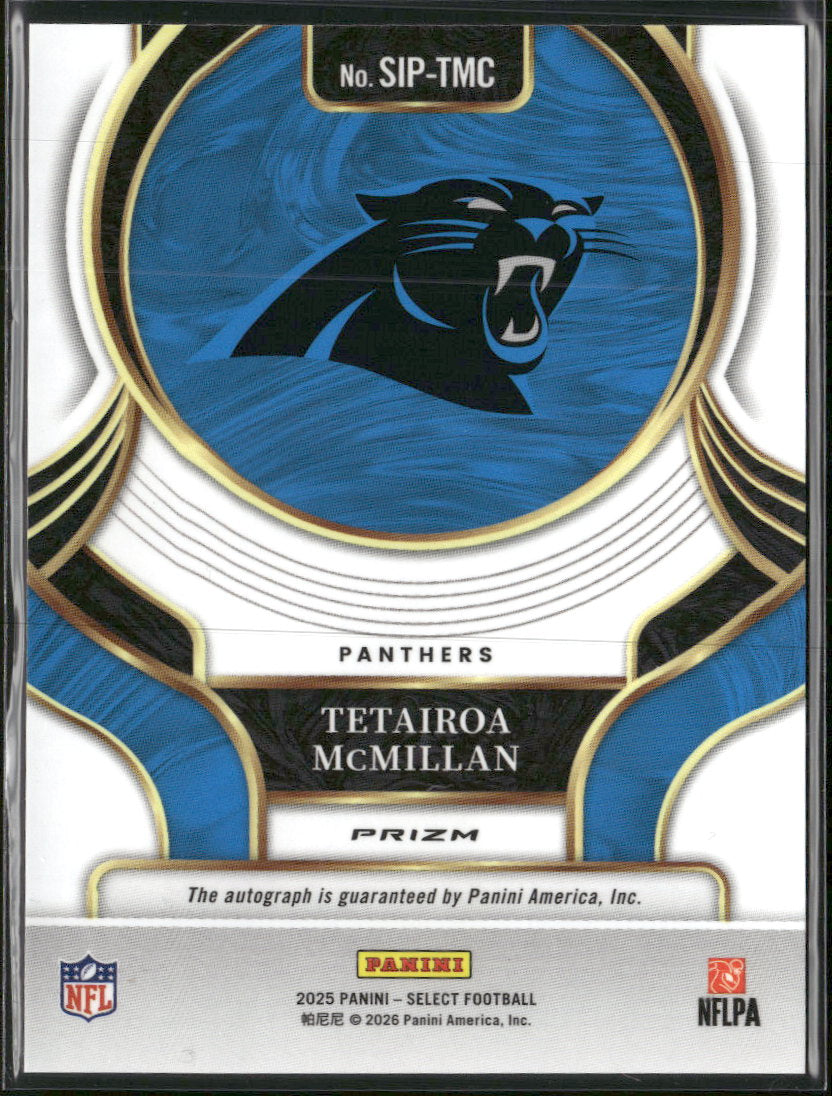 2025 Panini Select Select Signatures Prizm Tetairoa McMillan Auto #SIP-TMC