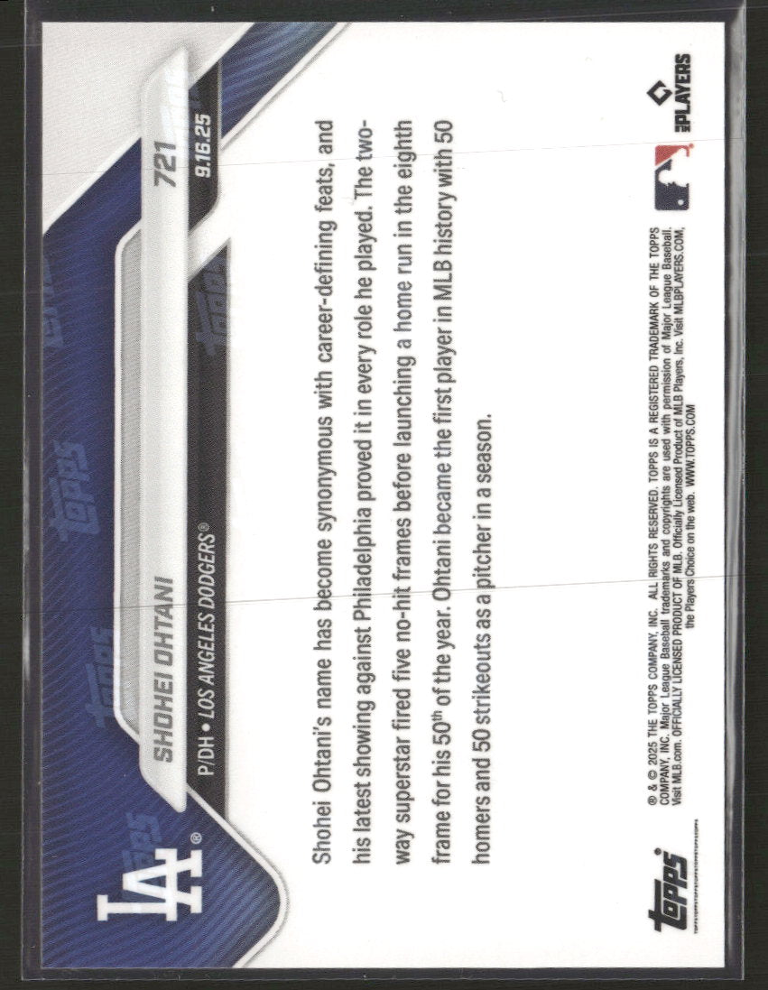 2025 Topps Now Shohei Ohtani #721