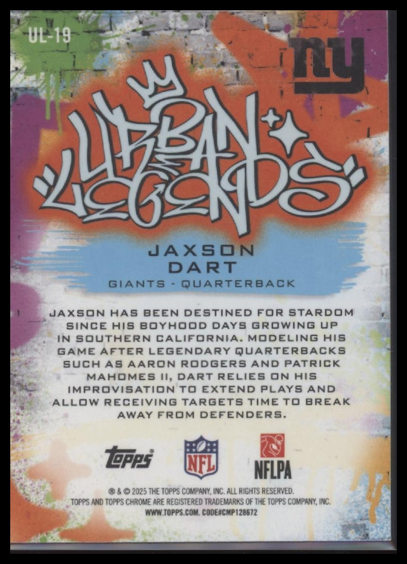 2025 Topps Chrome Urban Legends Jaxson Dart #UL-19
