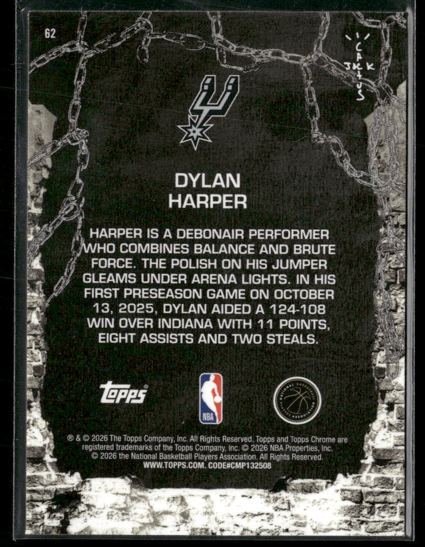 2025-26 Topps Chrome Cactus Jack Dylan Harper #62