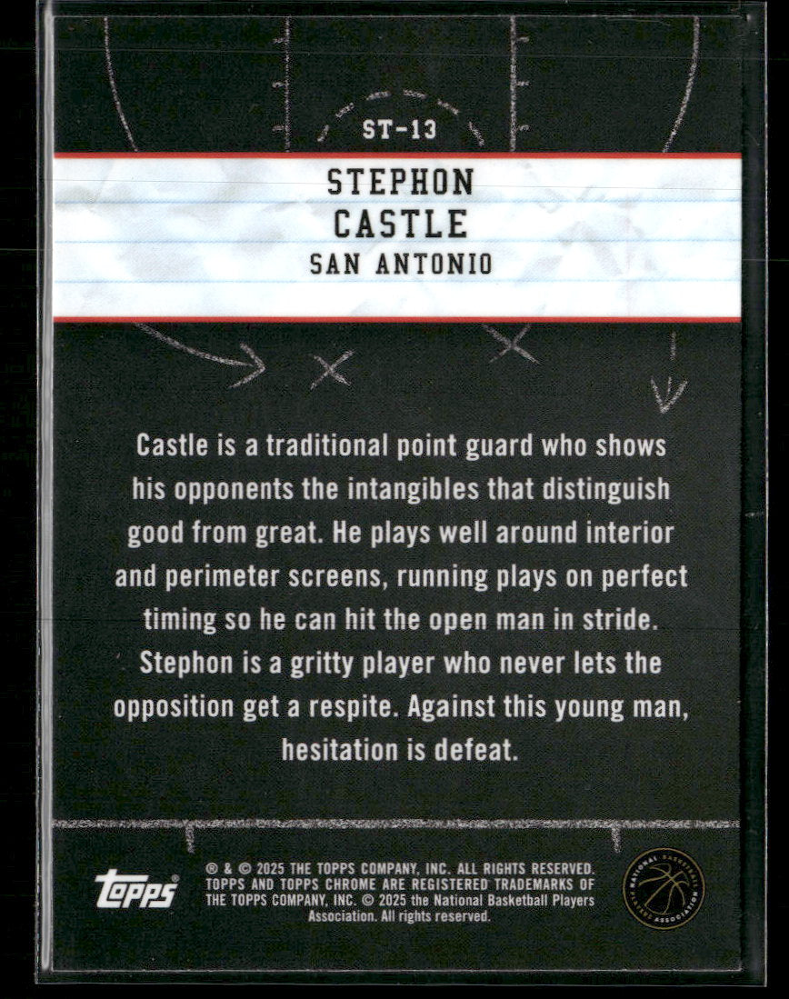 2024-25 Topps Chrome Show and Tell Pink Refractor Stephon Castle #ST-13
