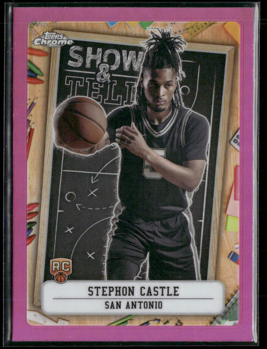 2024-25 Topps Chrome Show and Tell Pink Refractor Stephon Castle #ST-13