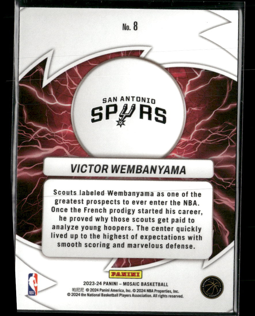 2023-24 Panini Mosaic Thunder Road Victor Wembanyama #8
